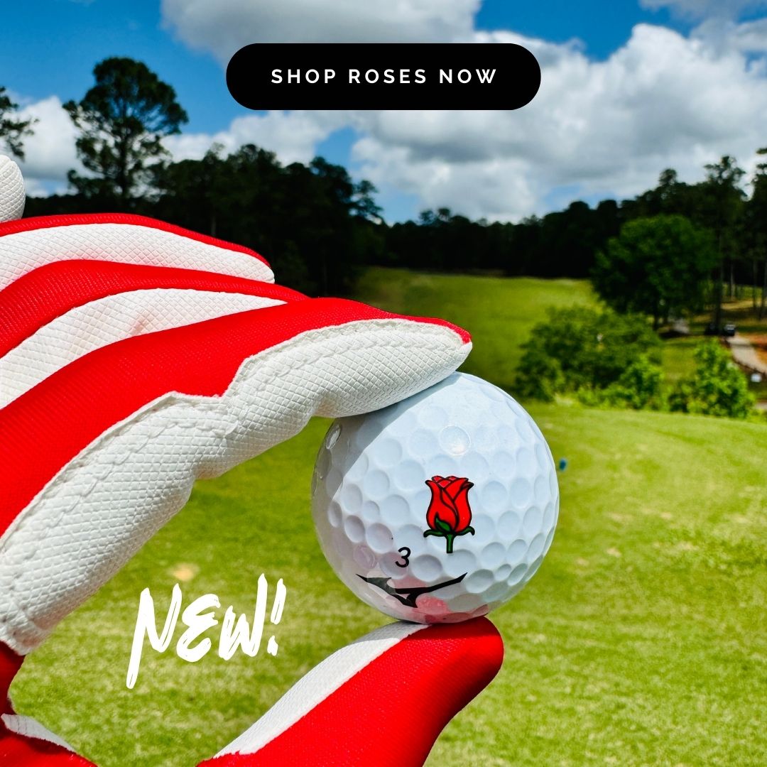 Red Rose on Golf Ball